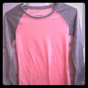 Coral/pink long sleeve shirt